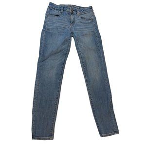 American Eagle Womens Jegging Jeans Skinny Stretch Low Rise Blue Size 2 Short
